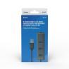 Hub USB 4 Puertos Savio AK-58 Ethernet (RJ-45) Gris