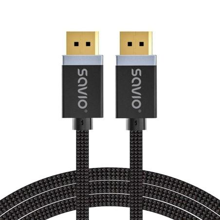 Cable DisplayPort Savio CL-176 Negro 3 m