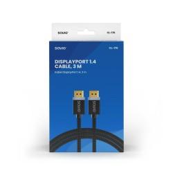 Cable DisplayPort Savio CL-176 Negro 3 m