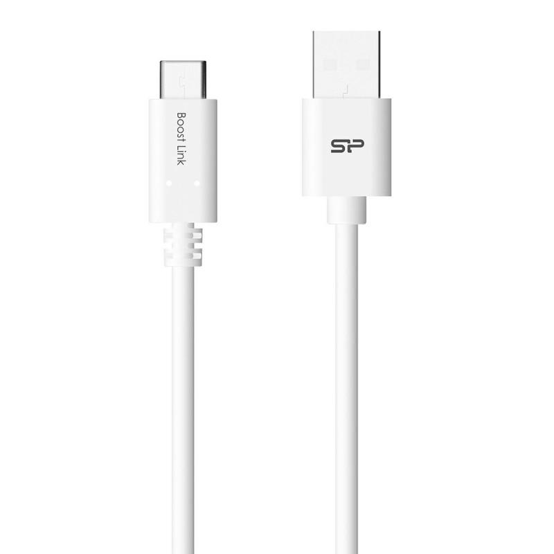 Cable USB-C a USB Silicon Power SP1M0ASYLK10AC1W Blanco 1 m