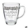 Taza Mug Market Transparente Vidrio (320 ml) (6 Unidades)