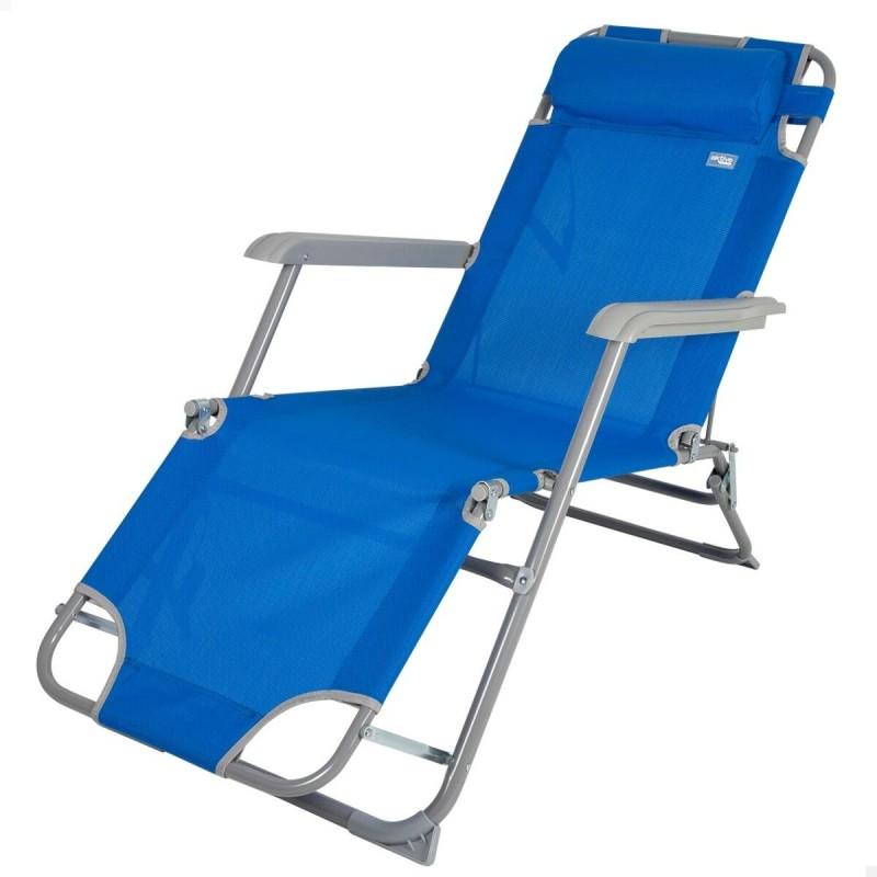 Tumbona reclinable Aktive Azul 153 x 33 x 47 cm