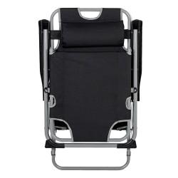 Tumbona reclinable Aktive Negro 177 x 34 x 47 cm