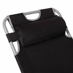 Tumbona reclinable Aktive Negro 177 x 34 x 47 cm