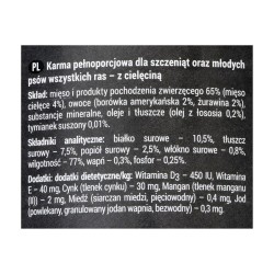 Comida húmeda Dolina Noteci Rafi Junior Arándano Ternera 400 g