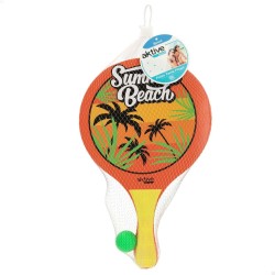 Palas de Playa con Pelota Aktive 23,5 x 38 x 0,8 cm (12 Unidades)