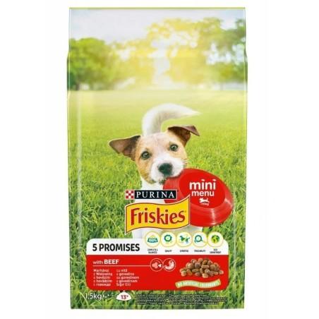 Pienso Purina Friskies Mini Menu Adulto Ternera 1,5 Kg