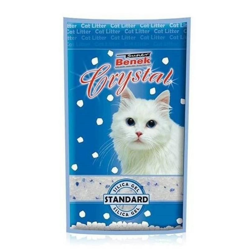 Arena para Gatos Super Benek Crystal Standard Natural 3,8 L