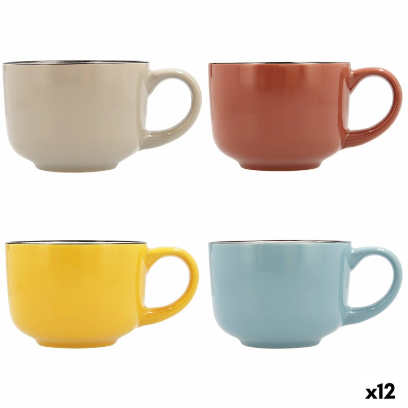 Taza Quid Frappe Cerámica Multicolor (400 ml) (12 Unidades)