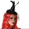 Diadema Sombrero Bruja Halloween Plumas