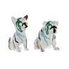 Figura Decorativa DKD Home Decor Multicolor Perro Lacado 20 x 12,5 x 17,5 cm (2 Unidades)