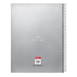 Libreta Benetton Silver Plateado A4 120 Hojas