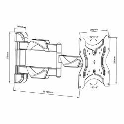 Soporte TV MacLean MC-742 23" 13" 42" 30 Kg