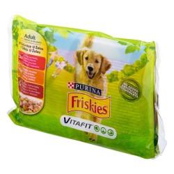 Comida húmeda Purina Friskies Pollo Ternera Cordero Guisantes Judías Verdes Zanahoria 4 x 100 g