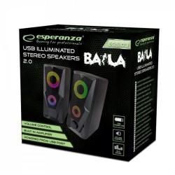 Altavoces PC Esperanza BAILA Negro Multicolor