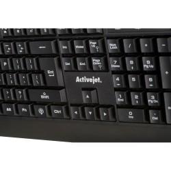 Teclado Activejet K-3255 Negro Monocromo QWERTY