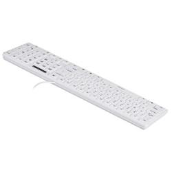 Teclado Activejet Klawiatura USB K-3066SW Blanco QWERTY