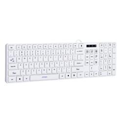 Teclado Activejet Klawiatura USB K-3066SW Blanco QWERTY