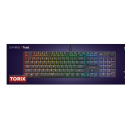 Teclado Trust GXT 866 TORIX Negro Qwerty US