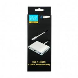 Hub USB Ibox IUH3CFT1 Blanco Plateado