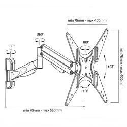 Soporte TV MacLean MC-784 55" 23" 21 kg