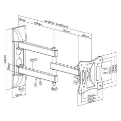 Soporte TV MacLean MC-719 27" 13" 15 kg