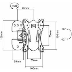 Soporte TV MacLean MC-670 27" 13" 20 kg