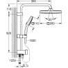 Columna de Ducha Grohe Vitalio Comfort 250 Plástico