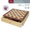 Tablero de Ajedrez y Damas Colorbaby Cajón Madera (4 Unidades)