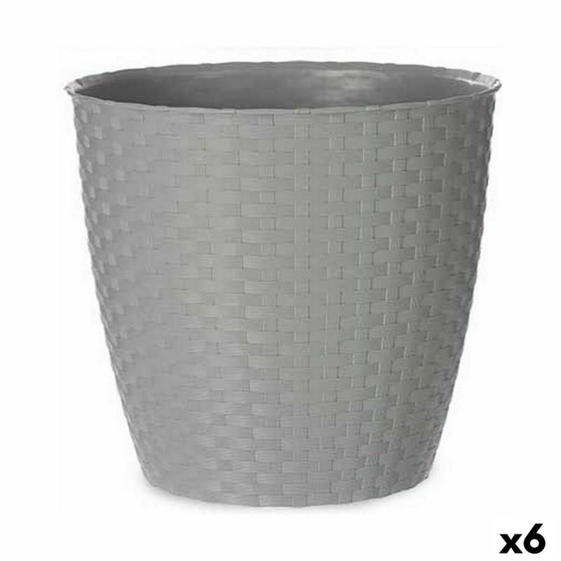 Maceta Stefanplast Gris Plástico 29 x 26,5 x 29 cm (6 Unidades)