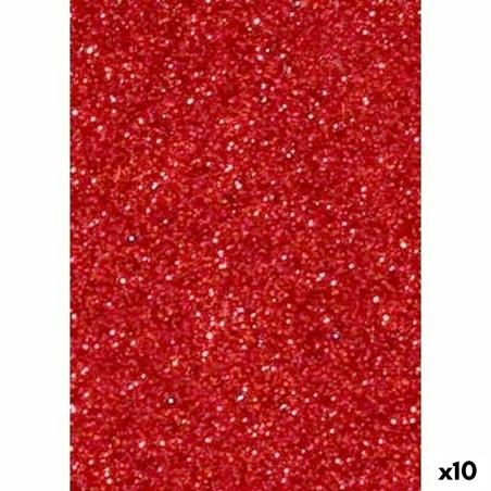 Goma Eva Fama Rojo 50 x 70 cm Purpurina (10 Unidades)