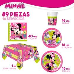 Set Artículos de Fiesta Minnie Mouse Happy Deluxe 89 Piezas 16