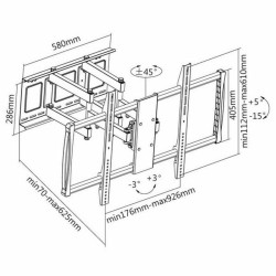 Soporte TV con Brazo TooQ LP75100TN-B 60"-100" 60"