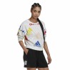 Sudadera sin Capucha Mujer Adidas Essentials Multi-Coloured Blanco