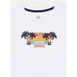 Camiseta de Manga Corta Infantil Jack & Jones Jjsummer Smu Vibe Tee Blanco