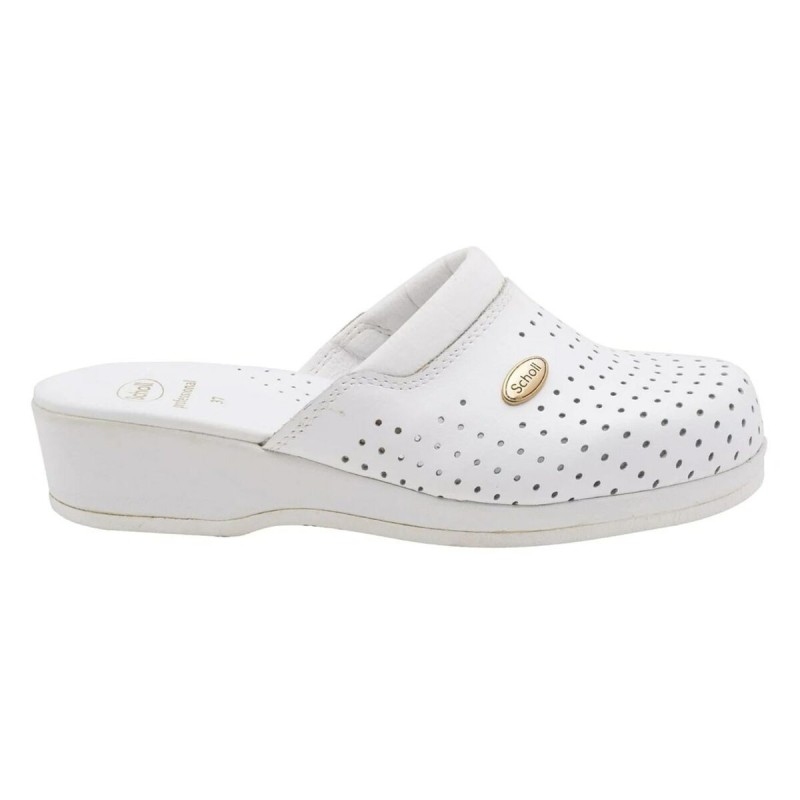 Zuecos Scholl Clog Backguard Blanco