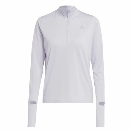 Camiseta de Manga Larga de Mujer Adidas Fast 1/2 Zip Lila Lavanda