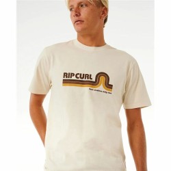 Camiseta de Manga Corta Hombre Rip Curl Surf Revival Mumma Blanco Cálido