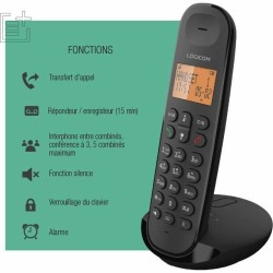 Teléfono Fijo Logicom DECT ILOA 155T SOLO Negro