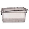 Caja de Almacenaje con Tapa Antracita Plástico 13,7 L 27,5 x 18 x 42,5 cm (12 Unidades)