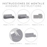 Funda para chaise longue de brazo corto izquierdo Eysa ROC Marrón 120 x 120 x 360 cm