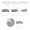 Funda para chaise longue de brazo corto derecho Eysa ROC Marrón 120 x 120 x 360 cm