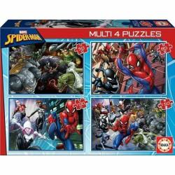 Set de 4 Puzzles Spiderman Educa 18102 380 Piezas
