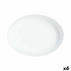 Fuente de Cocina Luminarc Trianon Ovalado Blanco Vidrio 31 x 24 cm (6 Unidades)