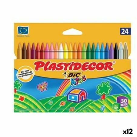 Ceras de colores Plastidecor Multicolor (12 Unidades)