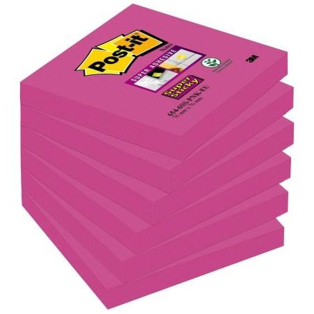 Notas Adhesivas Post-it Super Sticky Fucsia 6 Piezas 76 x 76 mm