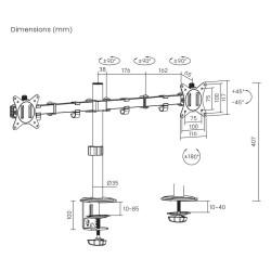 Soporte de Mesa para Pantalla MacLean MC-754N 17" 32"