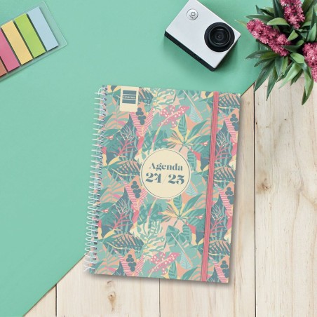 Agenda Finocam Exotic Multicolor Cuarto 15,5 x 21,2 cm 2024-2025