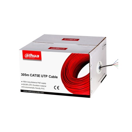 Cable de Red Rígido UTP Categoría 6 Dahua PFM920I-5EUN Blanco 305 m