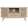 Mueble de TV Home ESPRIT Dorado Natural Ratán Abeto 120 x 40 x 60 cm